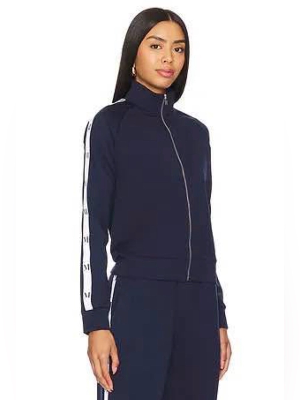 MUSIER PARIS “Dona” Full-Zip Track Jacket with Contrast Side Stripe